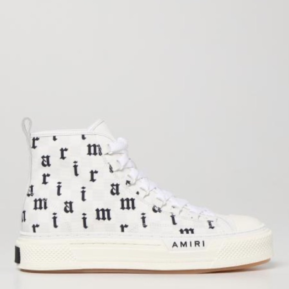 AMIRI White English Court Hi Sneakers
